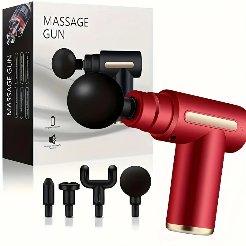 Portable Button Fascia Gun Deep Tissue Massage Mini Lightweight and Adjustable Speed Massage Equipment Suitable for the Body