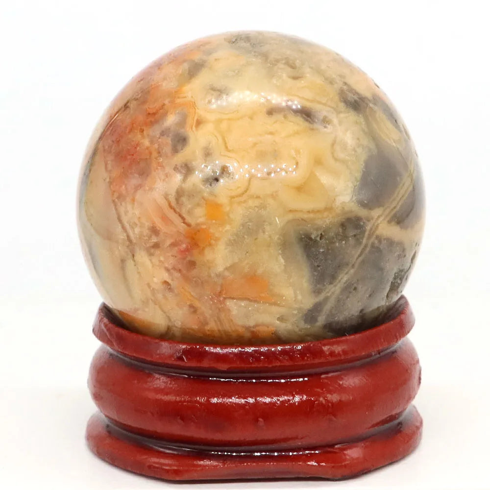 30mm Natural Stone and Crystal Ball Home Decor Reiki Healing Wicca Gemstone Sphere Collection Mineral Energy Gems Massage Globe