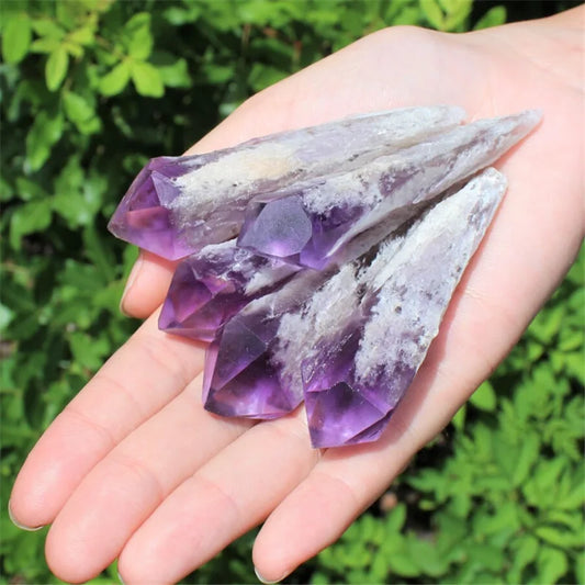 1PC Natural Amethyst Quartz Cluster Crystal Rod Point Rock Mineral Specimen Gem Crystal Healing Stone Home Decor Collection Gift