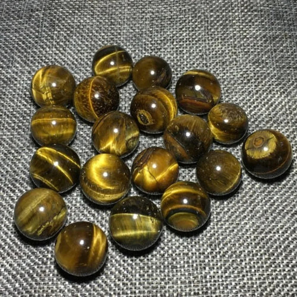 20mm Natural Tiger's Eye Crystal Sphere Ball Feng Shui Chakra Mineral Collection Home Desk Decor