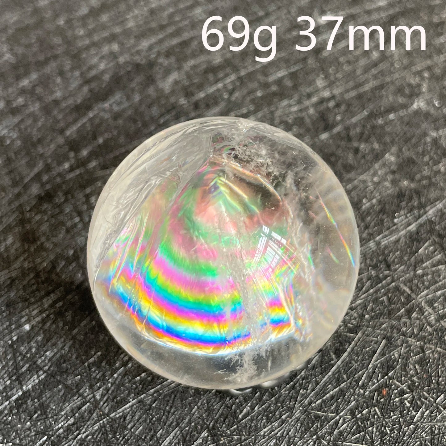 Natural Stone Rainbow Clear Quartz Sphere Polished Rock Crystal Ball Decoration Gemstone Chakra Healing Gift