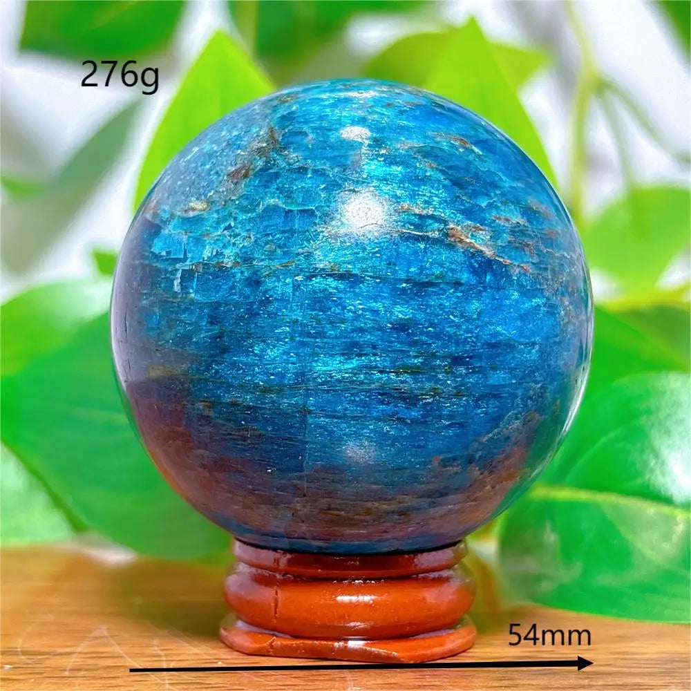 Apatite Sphere Crystal Natural Quartz Stone Home Decoration Minerals Reiki Craft Gifts Love Energy Healing Meditation +Stand