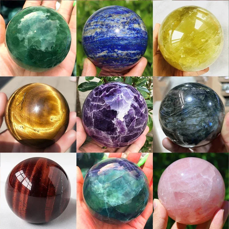 4-7cm Natural Crystal Big Ball Polished Massage Sphere Ball Reiki Healing Home Decor Lapiz Lazuli Sphere Crystal Stones Crafts