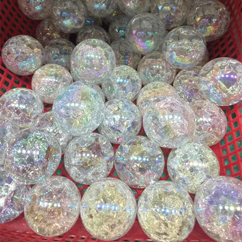 Rainbow Angel Aura Quartz Crystals Sphere Stones And Minerals Glass Ball Home Decoration Feng Shui Crafts