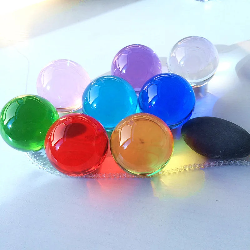 40mm Rare Green Quartz Crystal Glass Magic Ball Crafts Feng Shui Crystal Healing Smooth Ball Sphere Products For Home Decorative