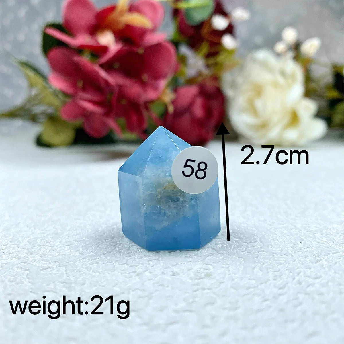 Natural Aquamarine Sapphire  Crystal Tower Exquisite Reiki Crystal Energy Sphere Home Decor Jewelry Gift