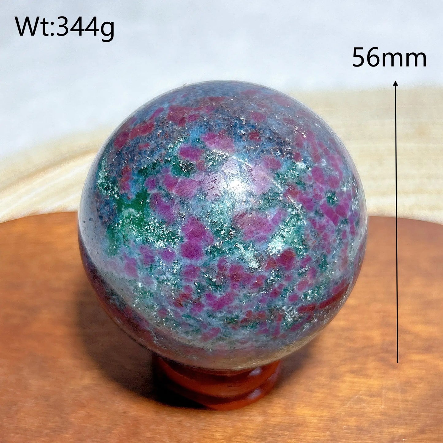 Healing Natural Crystal Ruby Kyanite Malachite Fluorescence UV Sphere Painting Gemstones Mineral Energy Home Decorations Gift