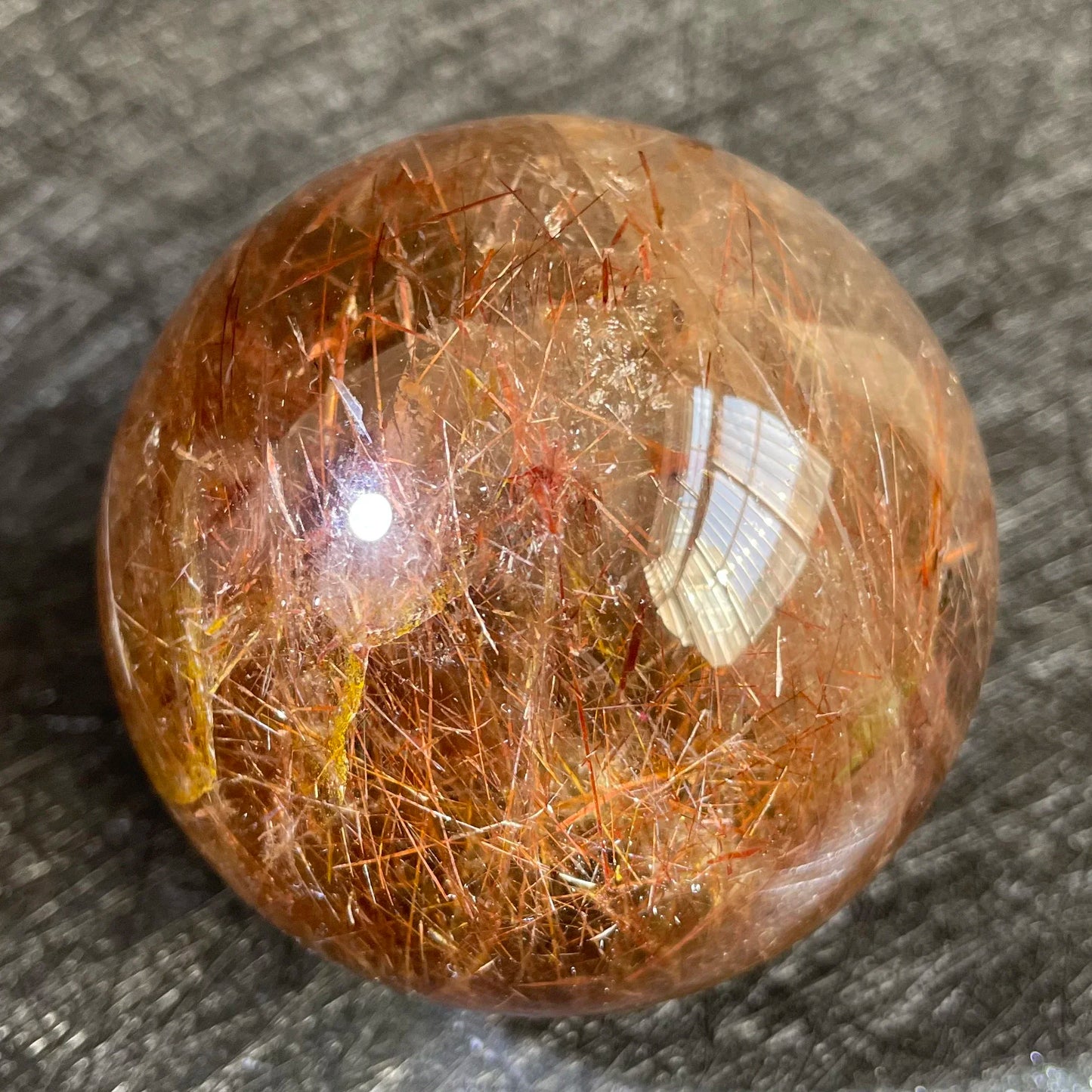 Natural Stone Golden Quartz Rutilated Sphere Polished Crystal Ball Decoration Rock Gift Reiki Healing