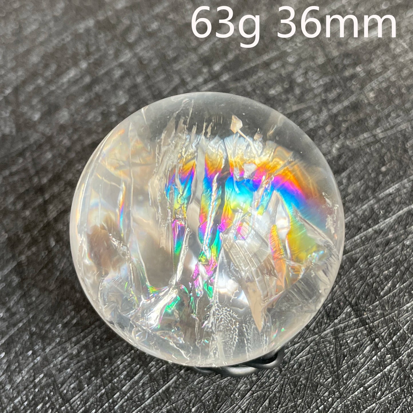 Natural Stone Rainbow Clear Quartz Sphere Polished Rock Crystal Ball Decoration Gemstone Chakra Healing Gift