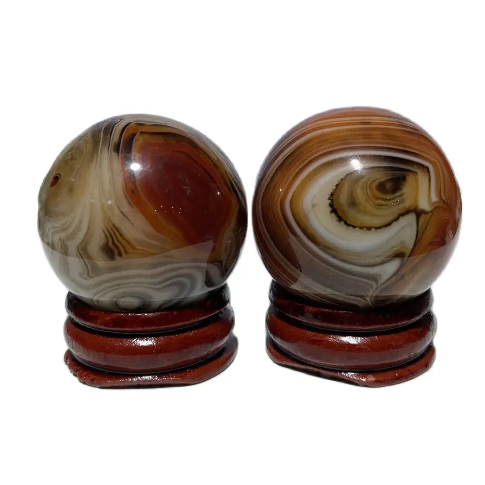 Natural Crystal Sardonyx Winding Agate  Ball Mineral Specimen Smooth  Quartz Sphere  Reiki Healing Gift Stone Home Decoration