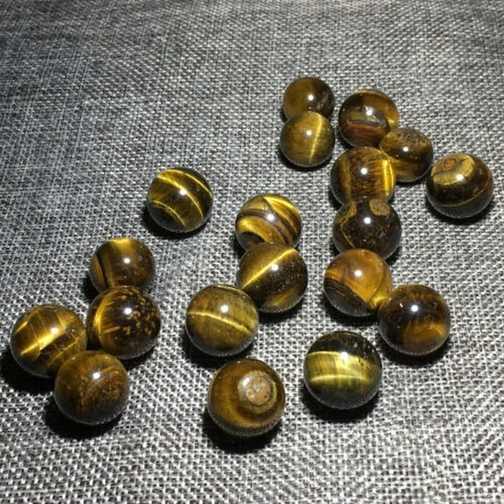 20mm Natural Tiger's Eye Crystal Sphere Ball Feng Shui Chakra Mineral Collection Home Desk Decor