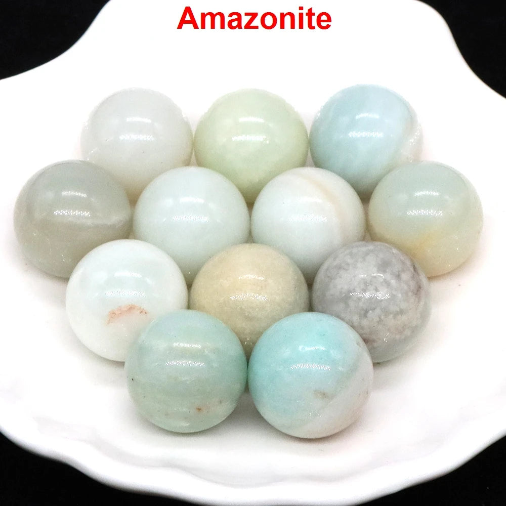 Wholesale 16mm Mini Crystal Balls Natural Healing Stones Pocket Spheres Chakra Globe Reiki Bead Mineral Gems Specimen Home Decor