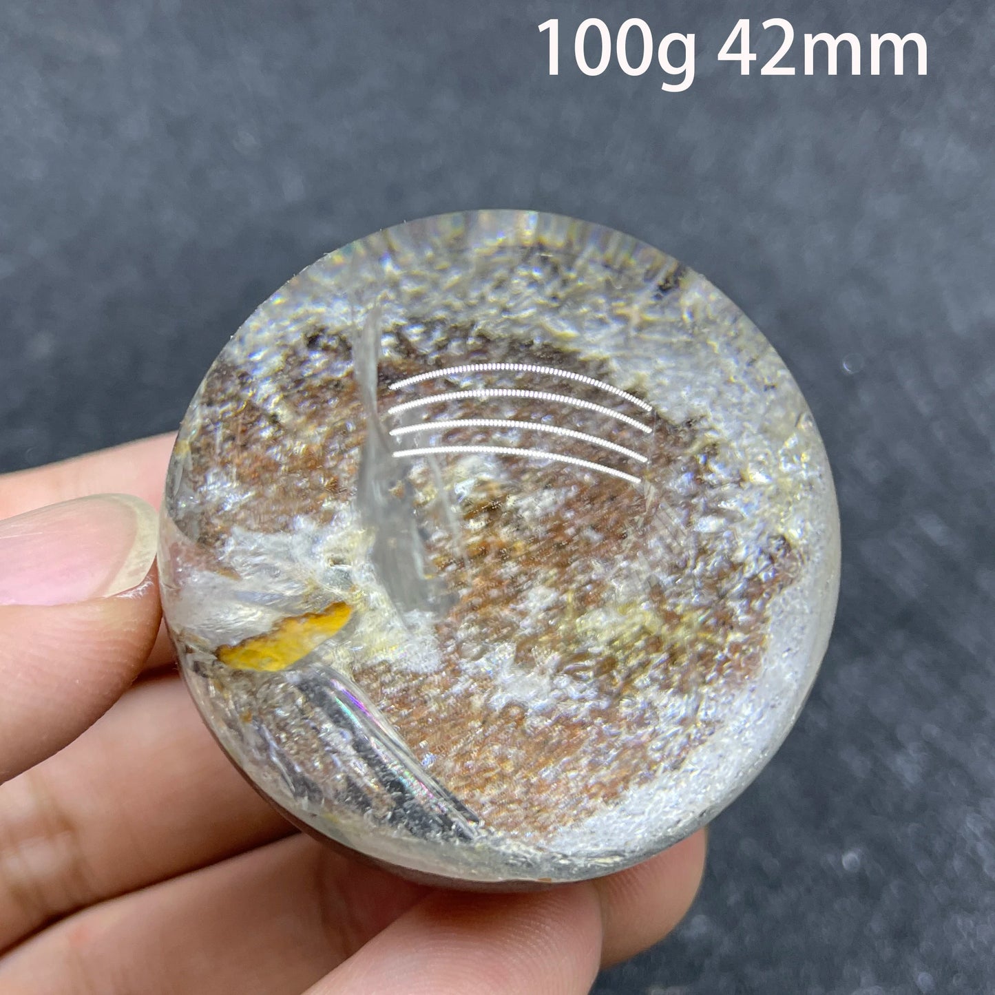 Natural Green Phantom Quartz Sphere Decoration Polished Garden Quartz Crystal Ball Reiki Healing Gift