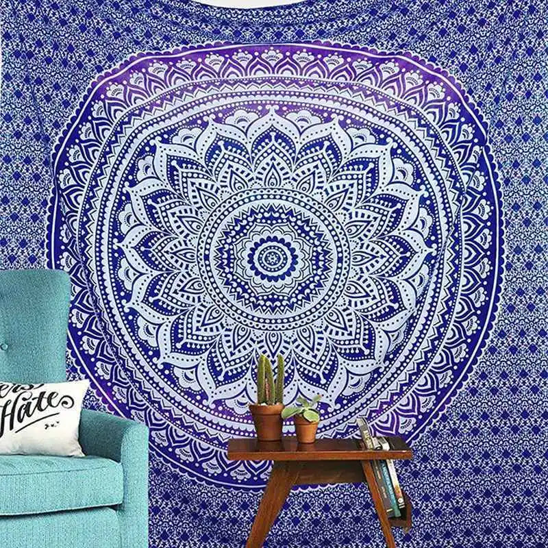 Mandala tapestry macrame wall tapestry Wall Hanging Bohemian Beach Mat Polyester Thin Blanket Yoga Shawl Mat Blanket boho decor