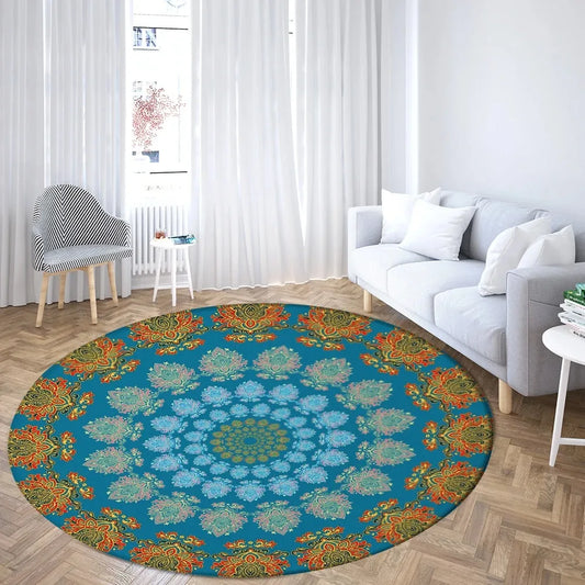Mandala Pattern Round Lukesemporium.com Floor Mat Home Decoration Living 'Room Bedroom Earth's Aura