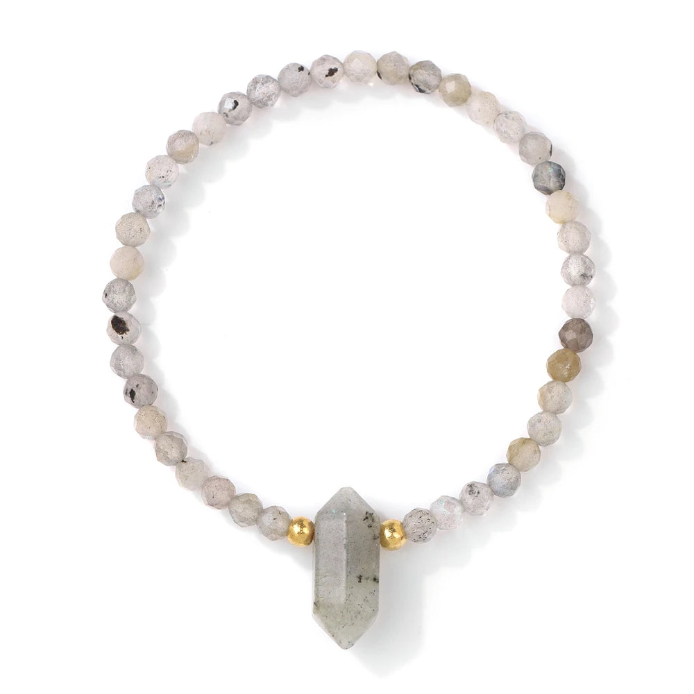 Hexagonal Rose Quartzs Charm Bracelet Natural Stone Crystal Faceted Beads Bracelets For Women Men Meditation Exquisite Jewelry