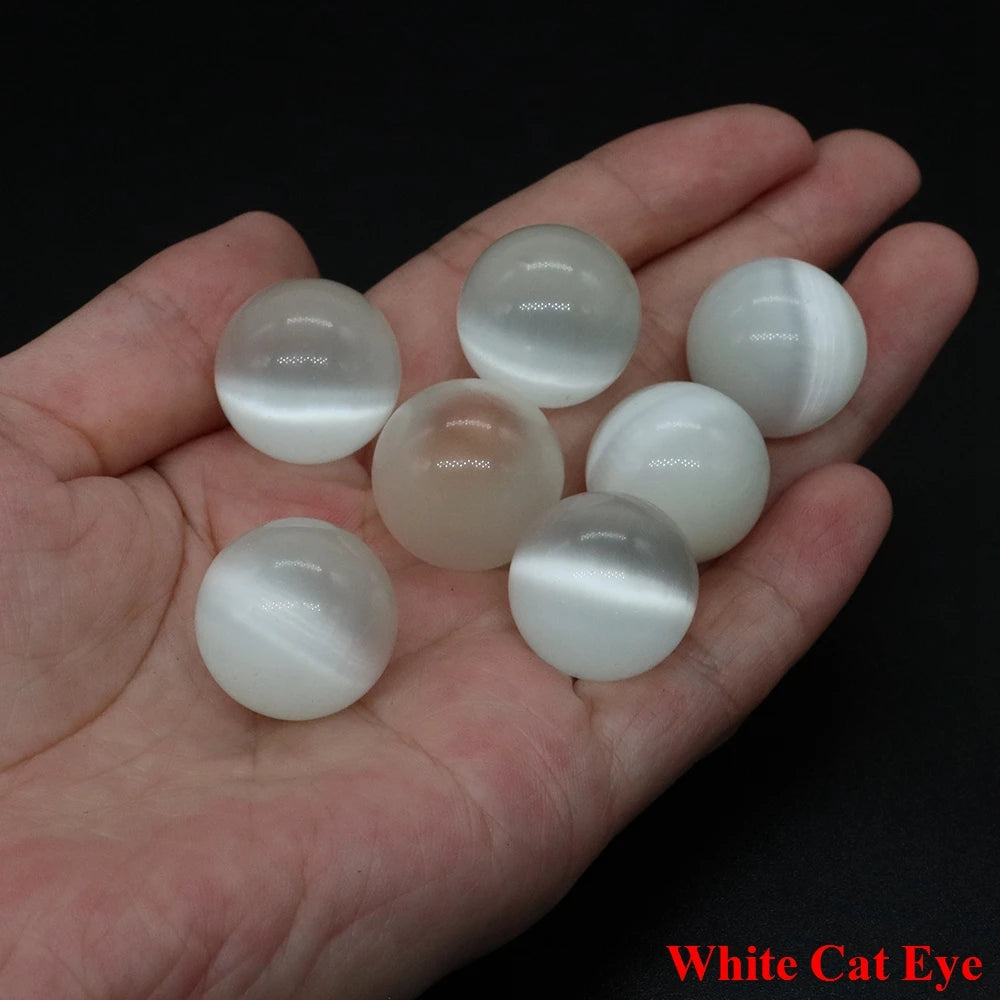 20mm Natural Stone Round Ball Rose Quartz Non-Porous Crystal Bead DIY Gems Sphere for Necklace Bracelet Making Jewelry Wholesale