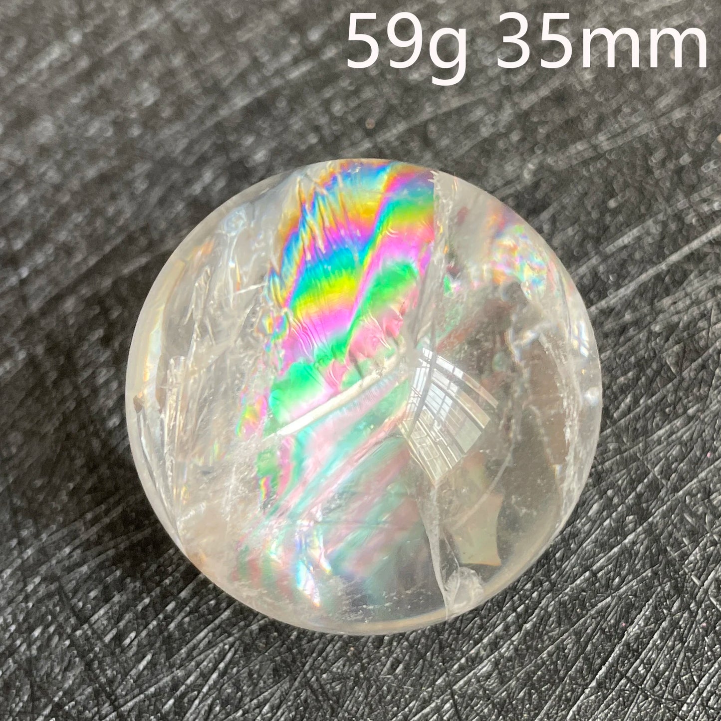 Natural Stone Rainbow Clear Quartz Sphere Polished Rock Crystal Ball Decoration Gemstone Chakra Healing Gift