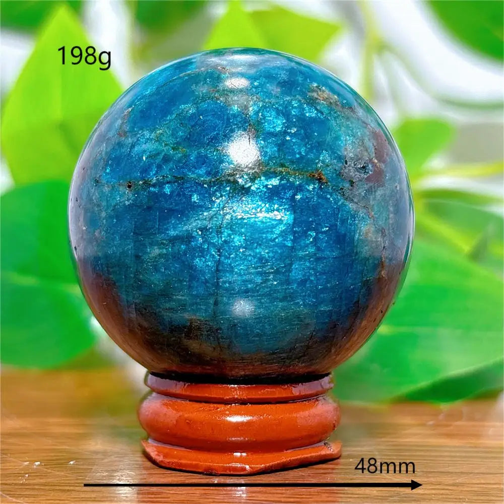 Apatite Sphere Crystal Natural Quartz Stone Home Decoration Minerals Reiki Craft Gifts Love Energy Healing Meditation +Stand