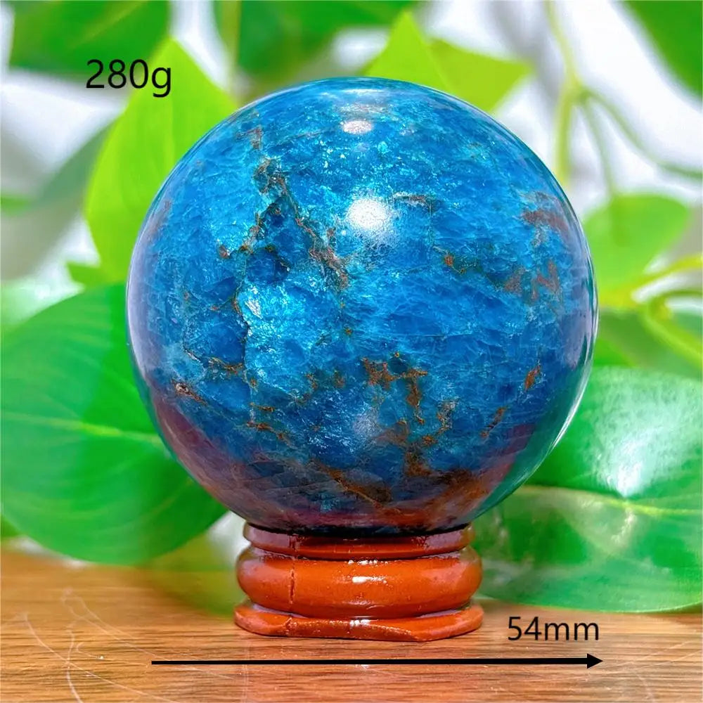 Apatite Sphere Crystal Natural Quartz Stone Home Decoration Minerals Reiki Craft Gifts Love Energy Healing Meditation +Stand