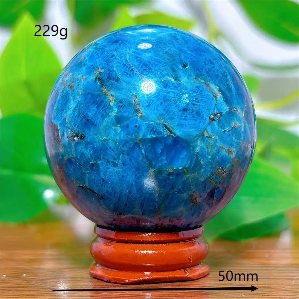 Apatite Sphere Crystal Natural Quartz Stone Home Decoration Minerals Reiki Craft Gifts Love Energy Healing Meditation +Stand