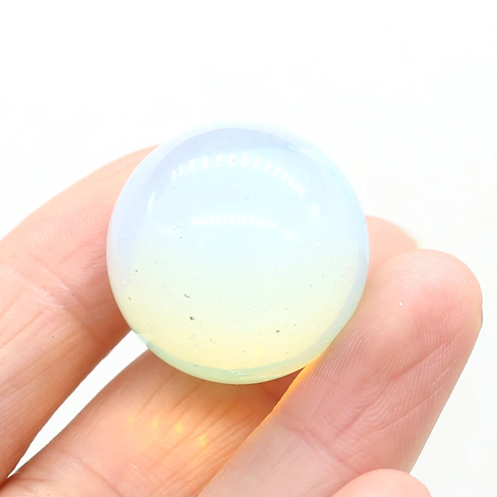 Round Natural Crystal Rose Quartz Transfer Ball, Polished Reiki Gemstone, Rock Minerals, Chakra Healing Stone Beads, Home Decor