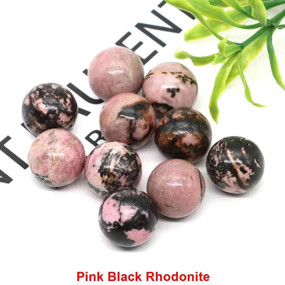 Wholesale 16mm Mini Crystal Balls Natural Healing Stones Pocket Spheres Chakra Globe Reiki Bead Mineral Gems Specimen Home Decor