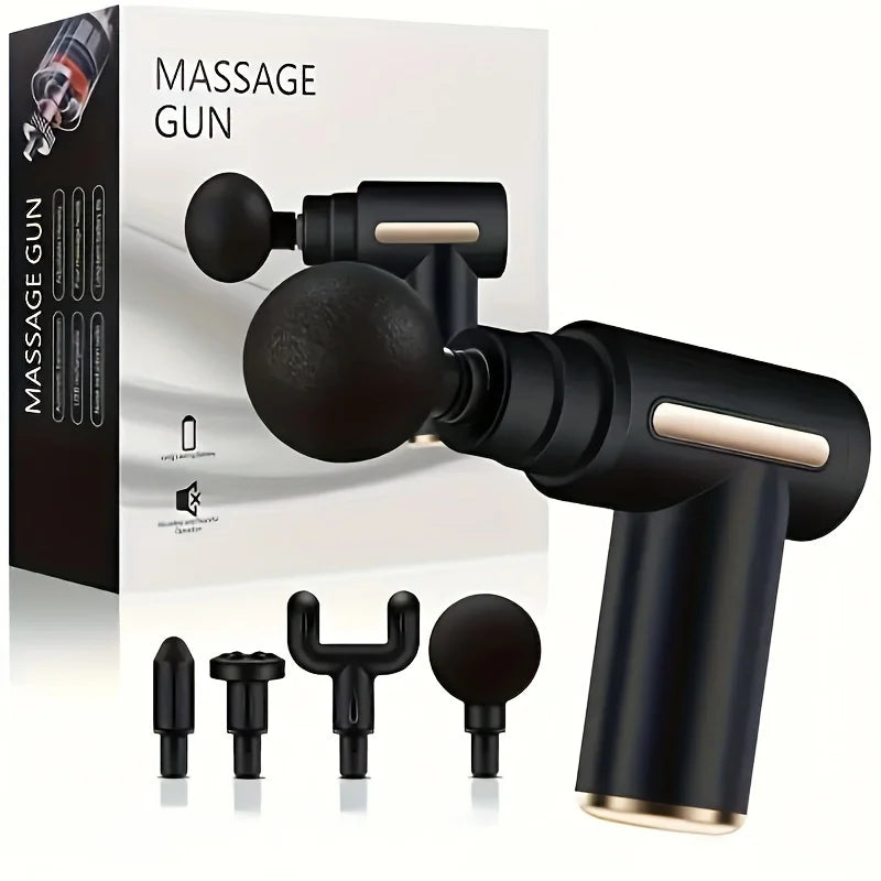 Portable Button Fascia Gun Deep Tissue Massage Mini Lightweight and Adjustable Speed Massage Equipment Suitable for the Body