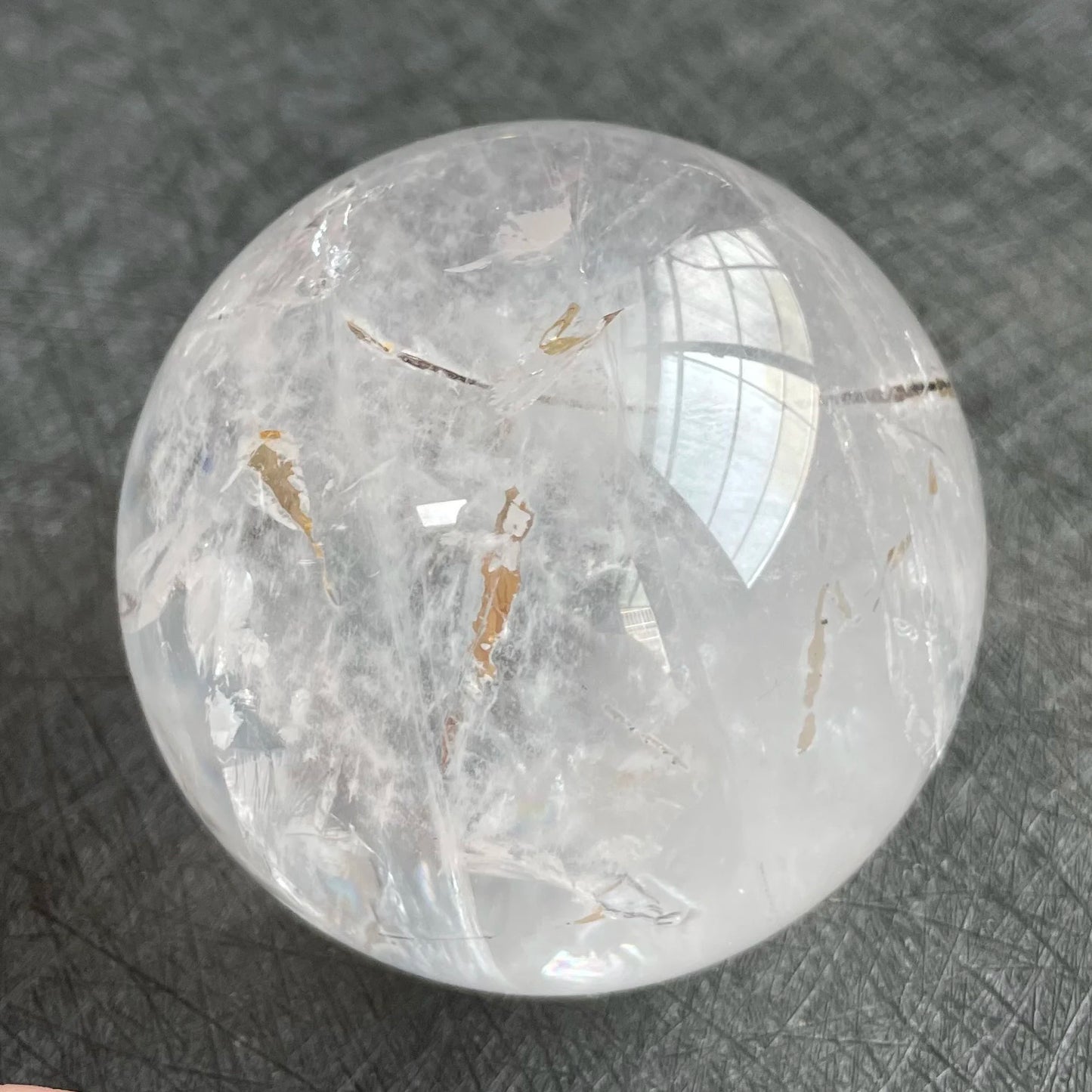 311g Natural Crystal Ball Tourmaline Quartz Sphere Rock Decoration Rough Polished Quartz Stone Healing W5