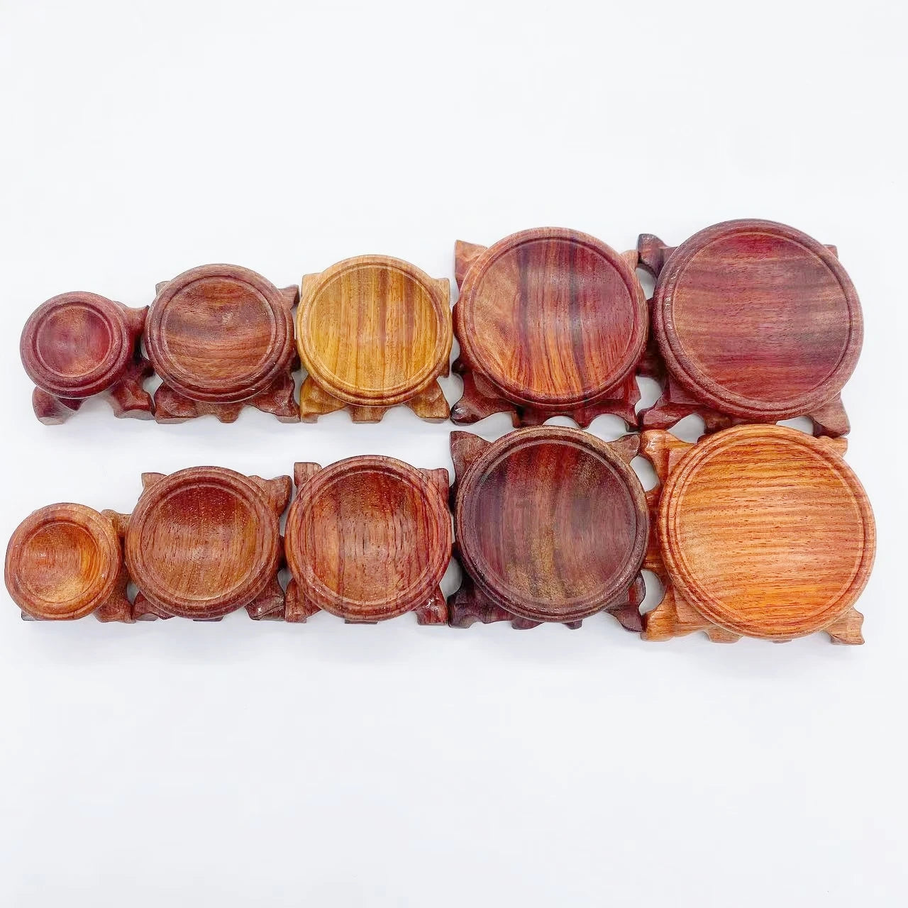 Wooden Display Stand Crystal Ball Base Handicraft Desktop Ornament Photography Props Sphere Stone Support Egg Hoider