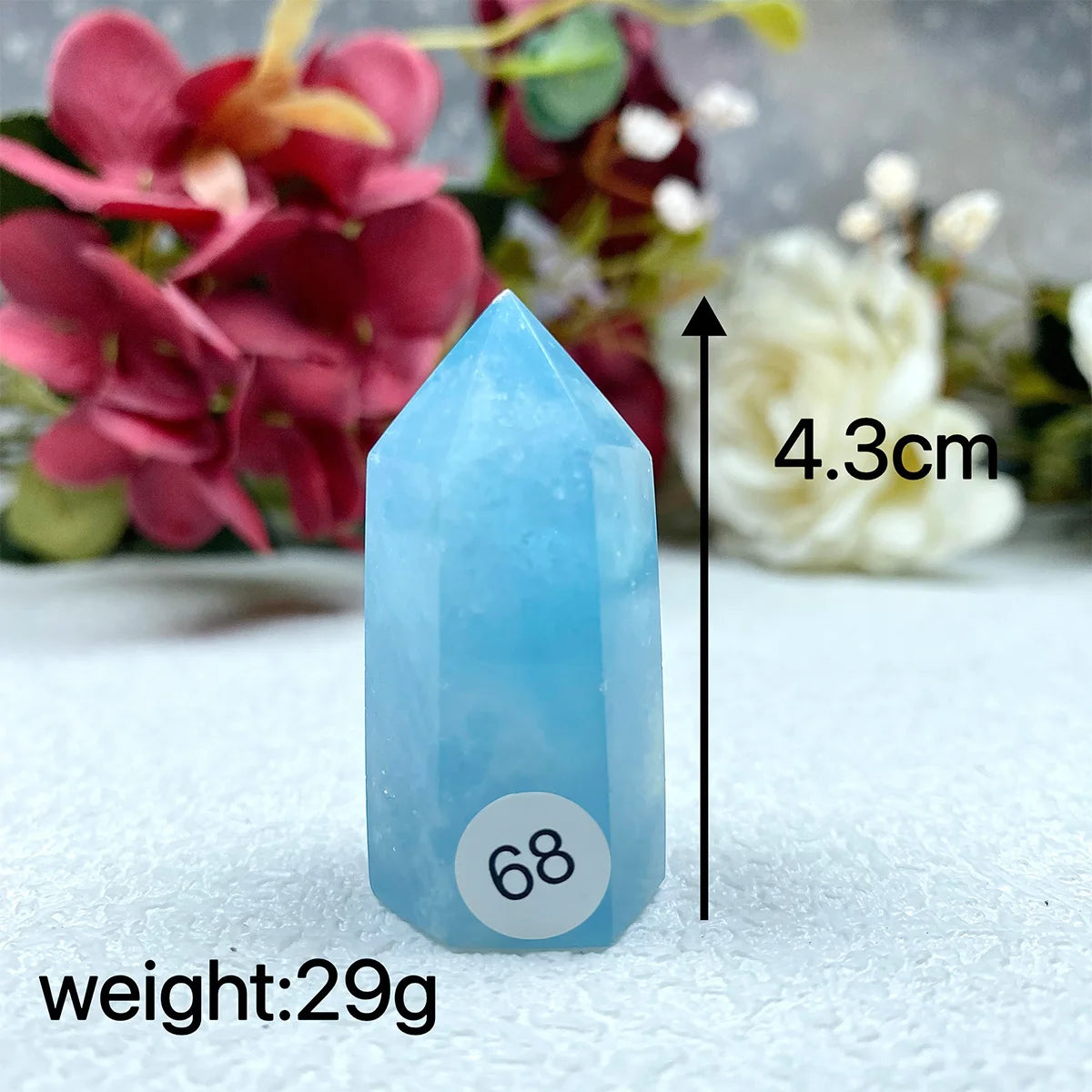 Natural Aquamarine Sapphire  Crystal Tower Exquisite Reiki Crystal Energy Sphere Home Decor Jewelry Gift