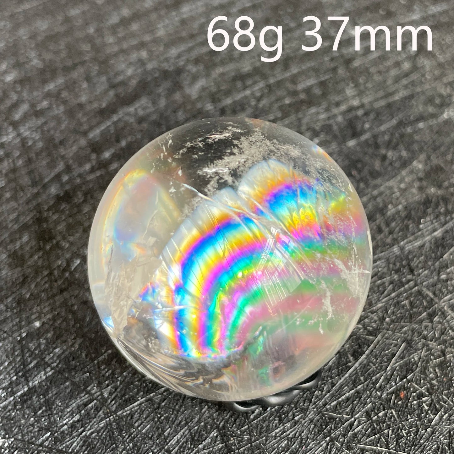 Natural Stone Rainbow Clear Quartz Sphere Polished Rock Crystal Ball Decoration Gemstone Chakra Healing Gift