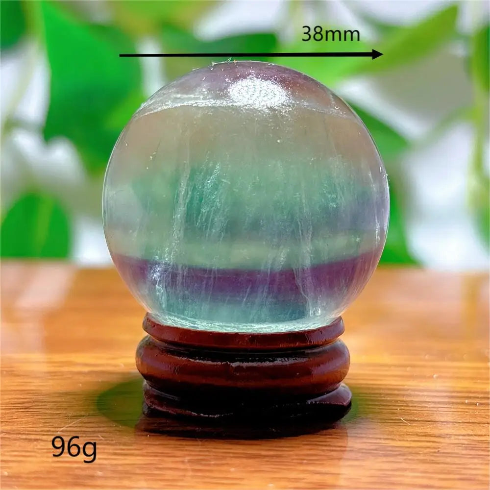 Fluorite Sphere Crystal Natural Quartz Stone Minerals Home Decoration Reiki Craft Energy Healing  Meditation Spiritual +Stand