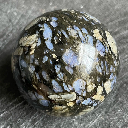 Natural Stone Glaucophane Crystal Ball Blue Energy Quartz Sphere Polished Rock Reiki Healing Gift Decor
