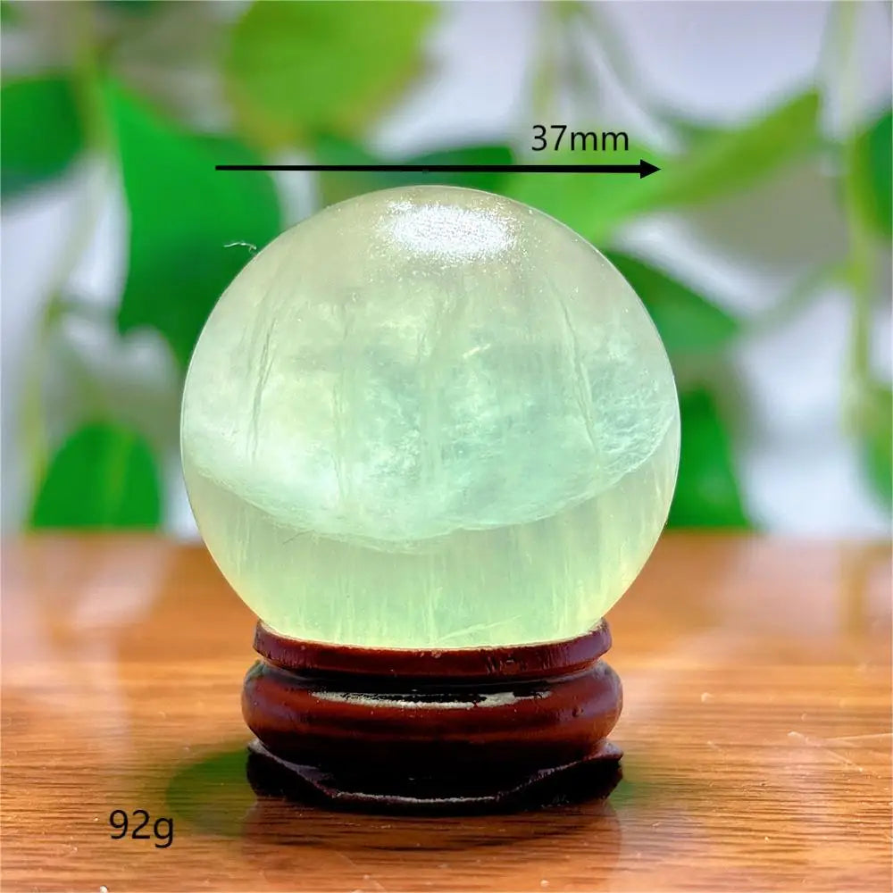 Fluorite Sphere Crystal Natural Quartz Stone Minerals Home Decoration Reiki Craft Energy Healing  Meditation Spiritual +Stand