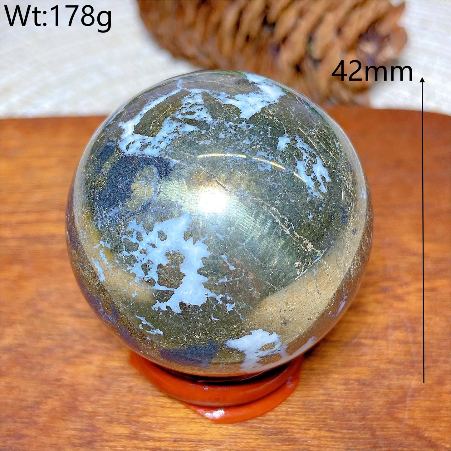 Natural Crystals Pyrite Sphere Ball Polished Healing Mineral Energy Stone Reiki Home Decorations Gift Ore Crafts Desk