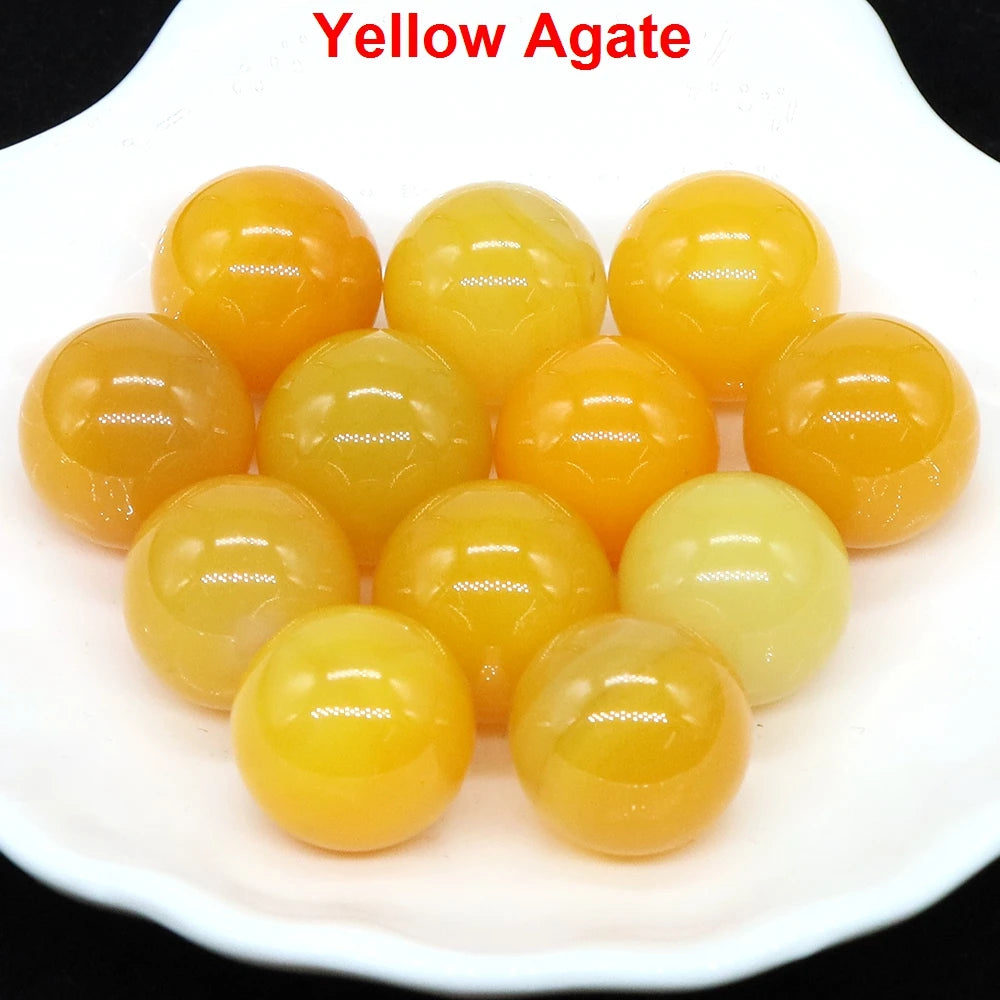 Wholesale 16mm Mini Crystal Balls Natural Healing Stones Pocket Spheres Chakra Globe Reiki Bead Mineral Gems Specimen Home Decor