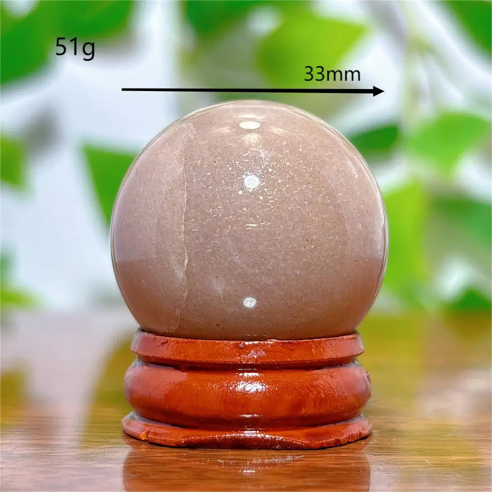 Moonstone With Gold Sun Sphere Crystal Natural Stone Quartz Home Decoration Minerals Reiki Craft Gifts Energy Healing Spiritual