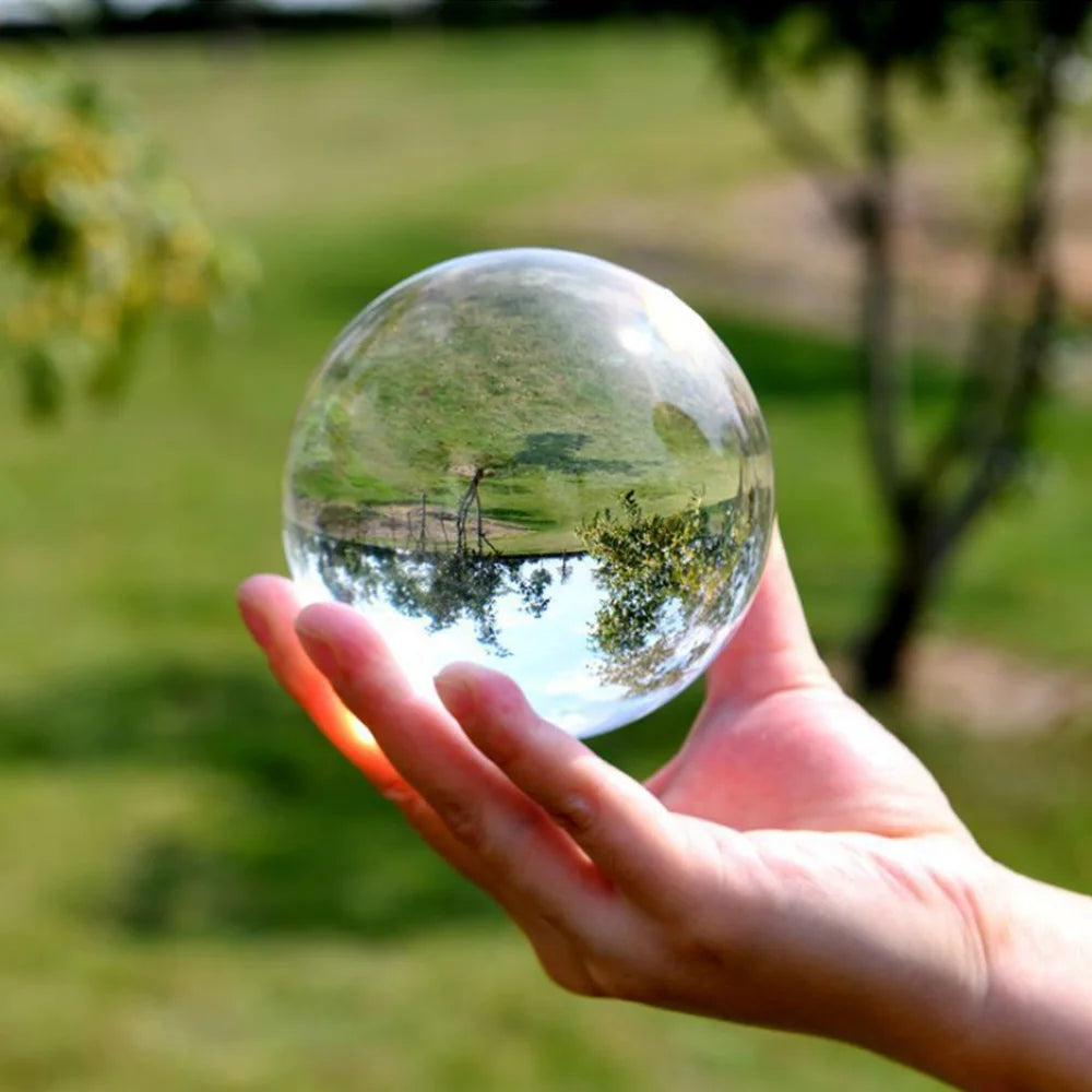 40/50/60MM Asia Rare Clear Multicolor K9 Crystal Ball Healing Magic Sphere Photography Props Lensball Living Room Decor Gifts