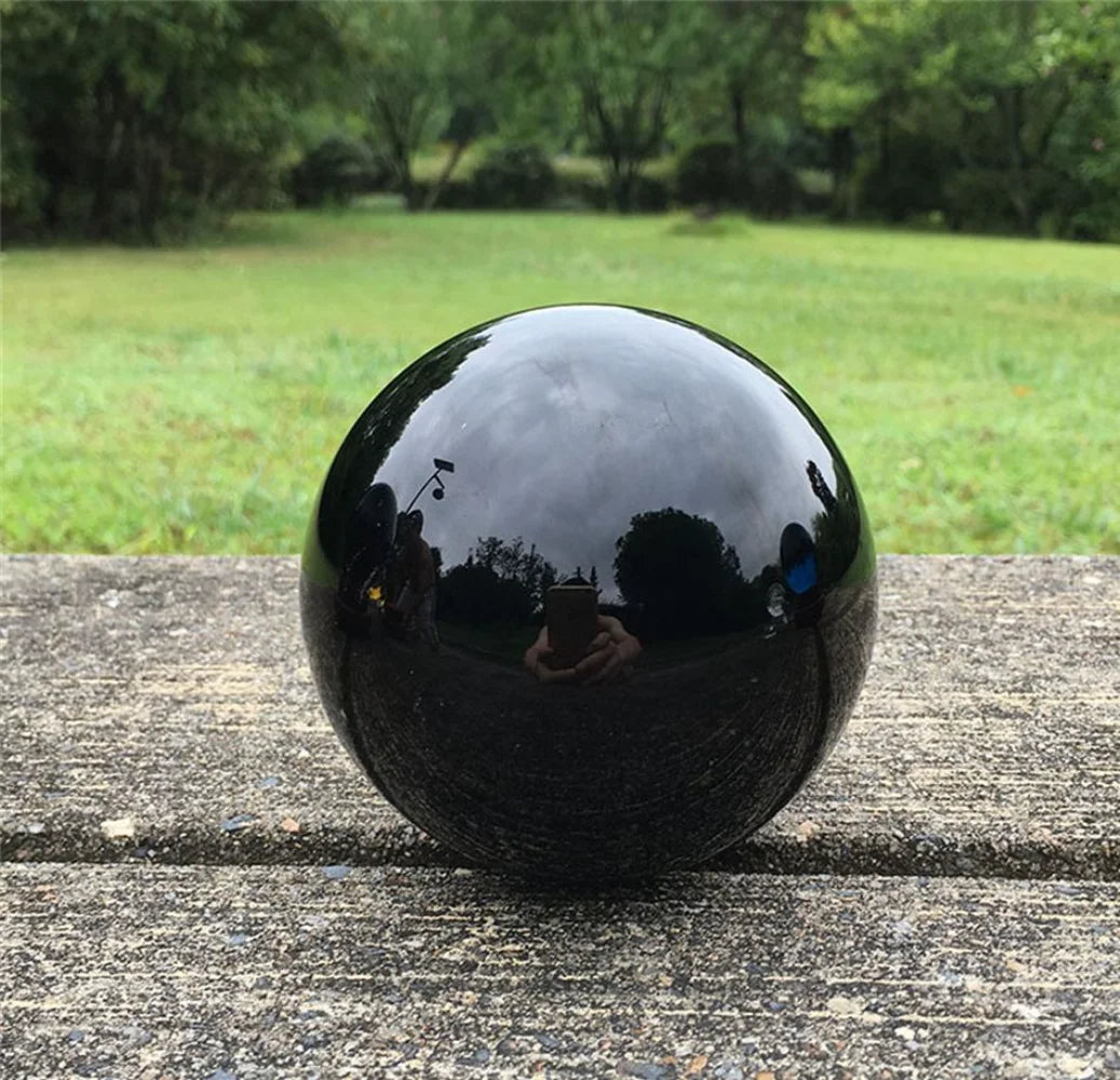 Natural Black Obsidian Sphere  Crystal Ball Polished Stones Healing Crystals feng shui Sphere for Decoration Without Base