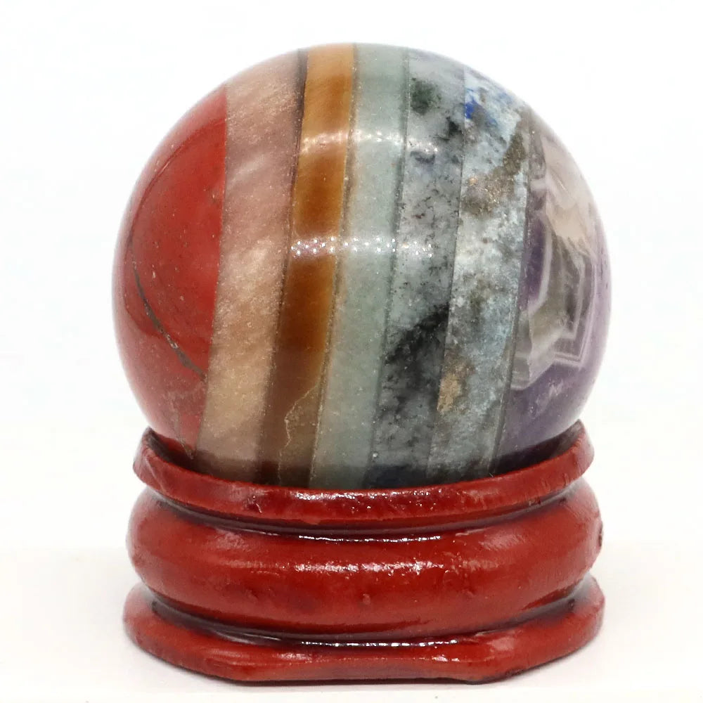 30mm Natural Stone and Crystal Ball Home Decor Reiki Healing Wicca Gemstone Sphere Collection Mineral Energy Gems Massage Globe
