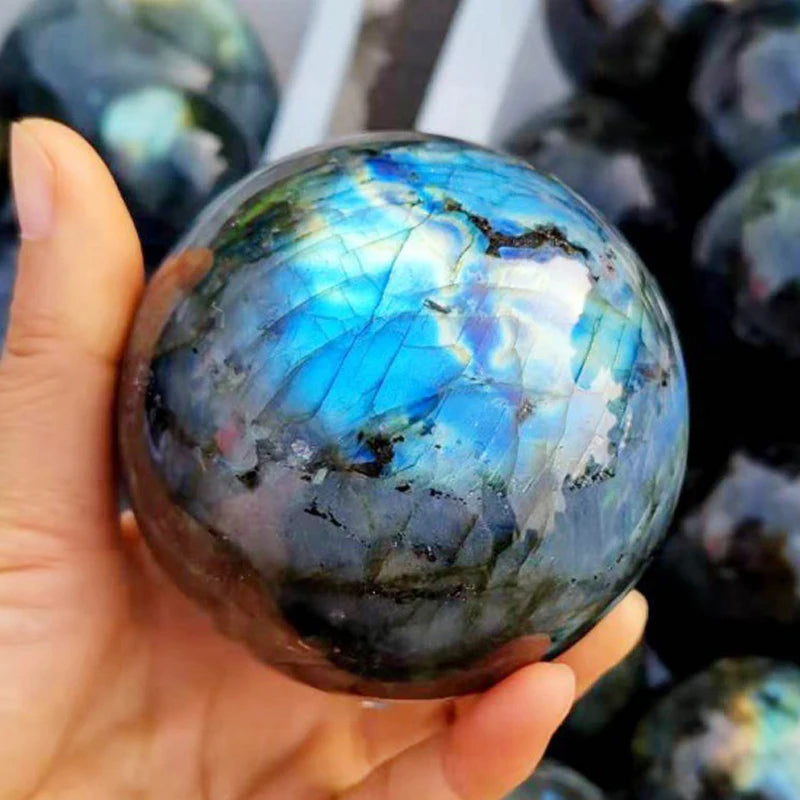 4-7CM/1.57"-2.75" Natural Crystal Quartz Stone Ball Big Polished Labradorite ball Home Decorative Reiki Healing mineral sphere