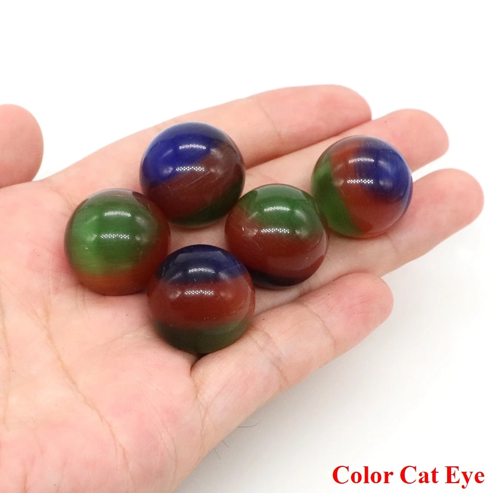 20mm Natural Stone Round Ball Rose Quartz Non-Porous Crystal Bead DIY Gems Sphere for Necklace Bracelet Making Jewelry Wholesale