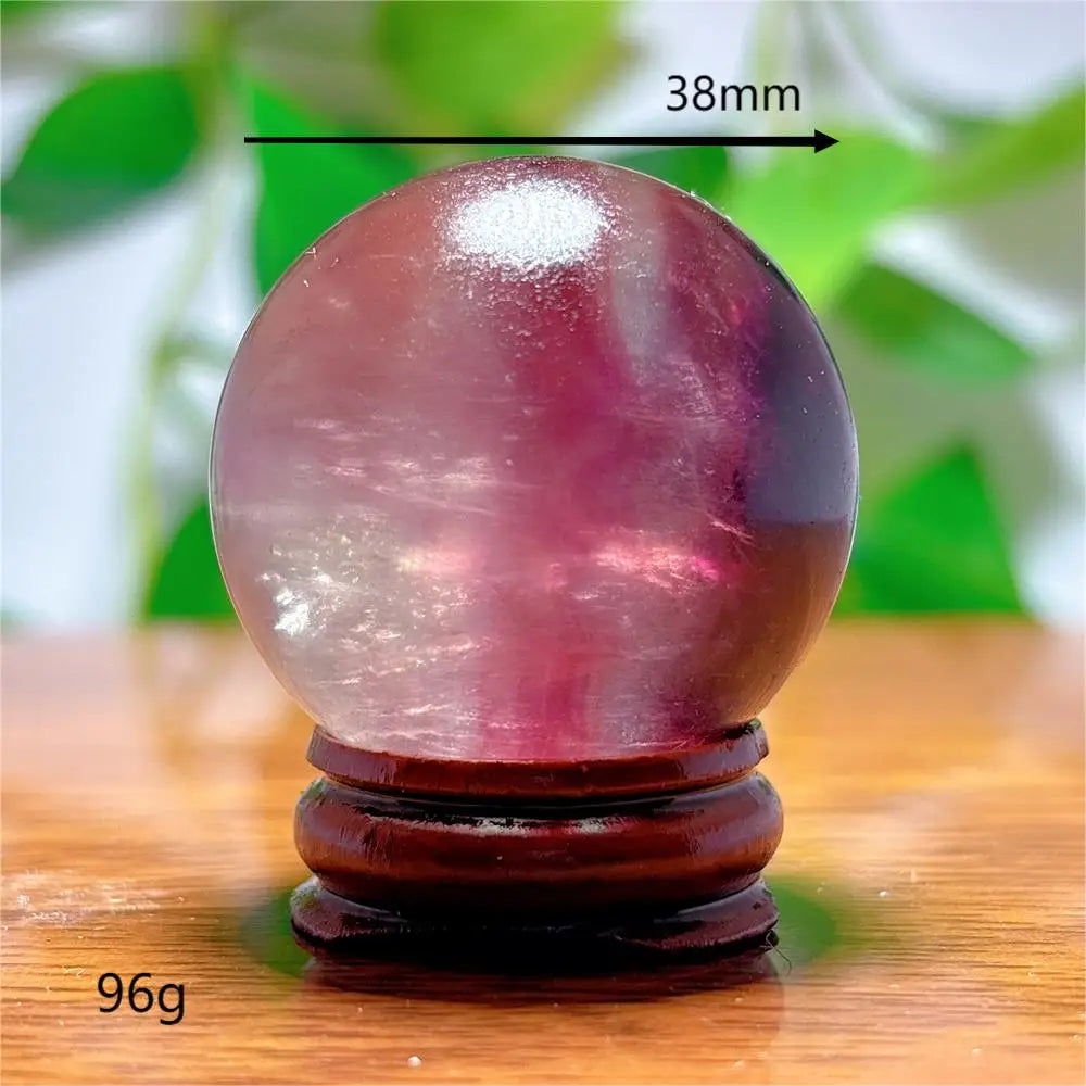 Fluorite Sphere Crystal Natural Quartz Stone Minerals Home Decoration Reiki Craft Energy Healing  Meditation Spiritual +Stand