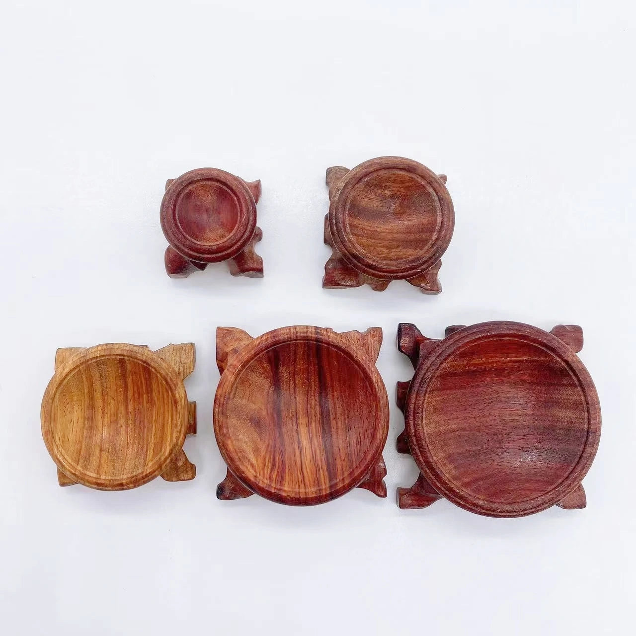 Wooden Display Stand Crystal Ball Base Handicraft Desktop Ornament Photography Props Sphere Stone Support Egg Hoider