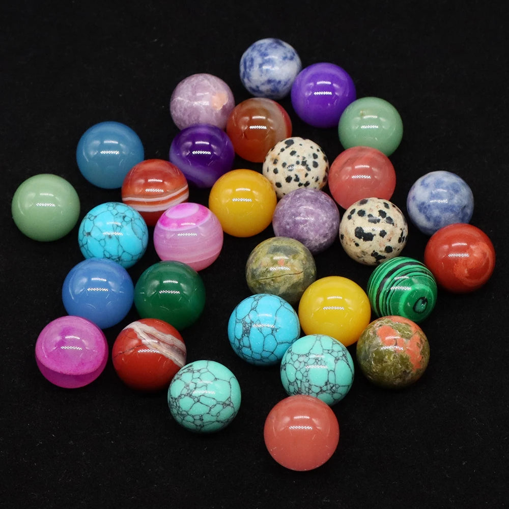 Wholesale 16mm Mini Crystal Balls Natural Healing Stones Pocket Spheres Chakra Globe Reiki Bead Mineral Gems Specimen Home Decor
