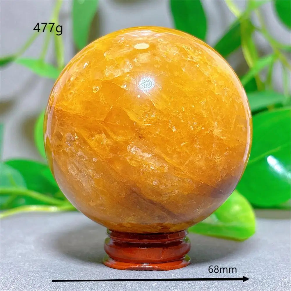 Golden Healer Sphere Crystal Natural Quartz Stone Home Decoration Minerals Love Beautiful Craft Gifts Energy Healing +Stand