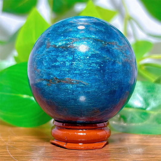 Apatite Sphere Crystal Natural Quartz Stone Home Decoration Minerals Reiki Craft Gifts Love Energy Healing Meditation +Stand