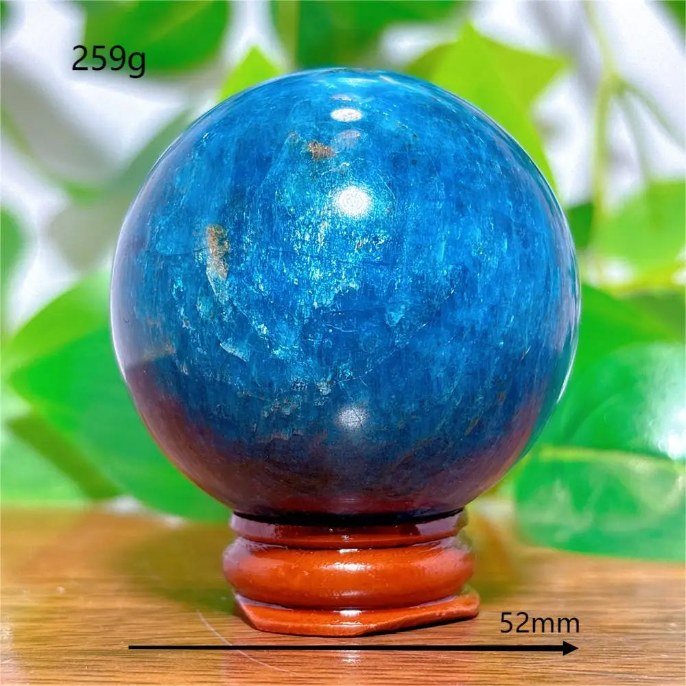 Apatite Sphere Crystal Natural Quartz Stone Home Decoration Minerals Reiki Craft Gifts Love Energy Healing Meditation +Stand