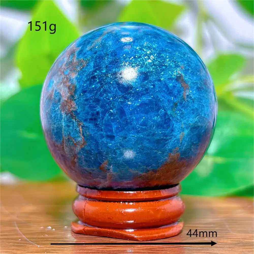 Apatite Sphere Crystal Natural Quartz Stone Home Decoration Minerals Reiki Craft Gifts Love Energy Healing Meditation +Stand